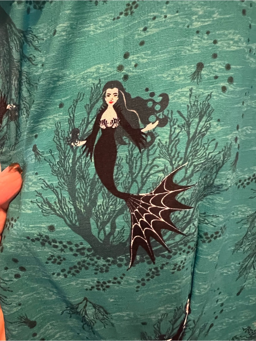 Mermaid print dress - Picture 4 of 4
